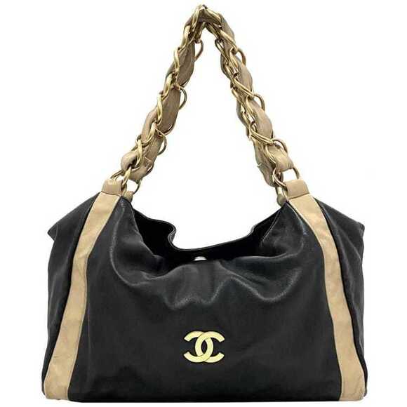 CHANEL Black Lambskin Leather Tote Bag - Picture 1 of 10